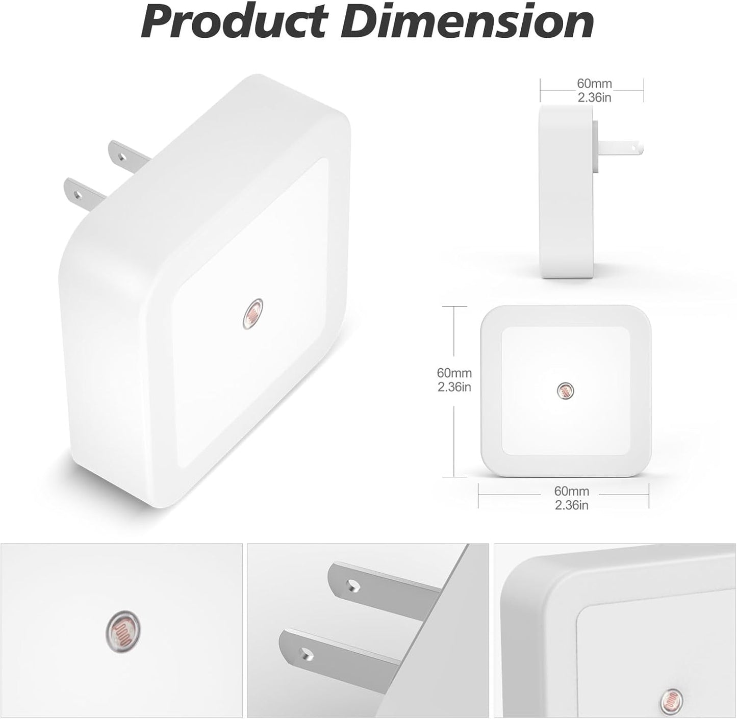 Sujeet Night Light, Night Lights Plug into Wall,Nightlight Plug in Night Light, Dusk to Dawn Night Lamp Led Night Lights for Adults Bedroom, Bathroom, Hallway (Amber)