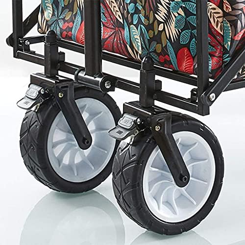 Trolleys, Outdoor Foldiutility Wagon Portable Foldicampicart, Garden Utility Transporter, Dual Brake System, Outdoor Fishitrolley, Load-Bea100Kg/220Lbs/Style 2