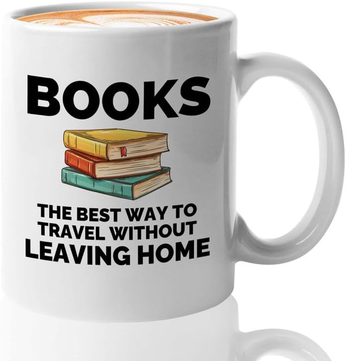 Book Lover Coffee Mug 11oz White - The best way - Gift For Poets Bookish People Bibliophile Librarian Book Club Reader