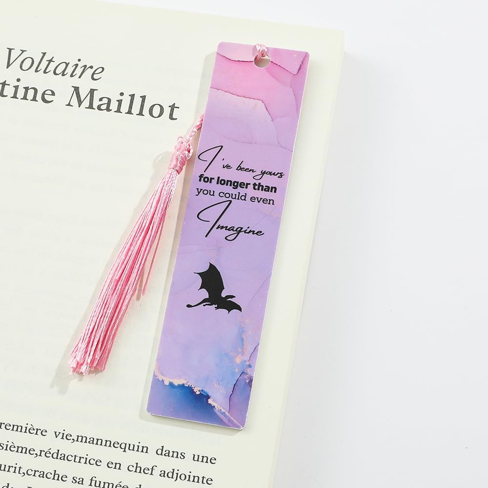 7PCS Fourth Wing Dragon Bookmark Set - Fantasy Dragon Acrylic Bookmarks for 4th Wing Novel Fans Women, Retired, Nurses, Librarians, Tasseled Book Accessories, Page Readers (7PCS-Dragon)