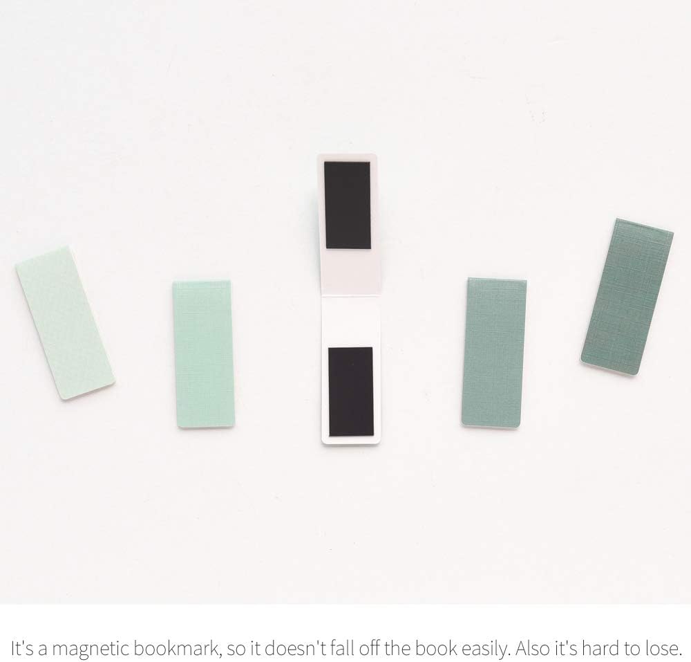 Monolike Magnetic Bookmarks Emerald, Set of 5