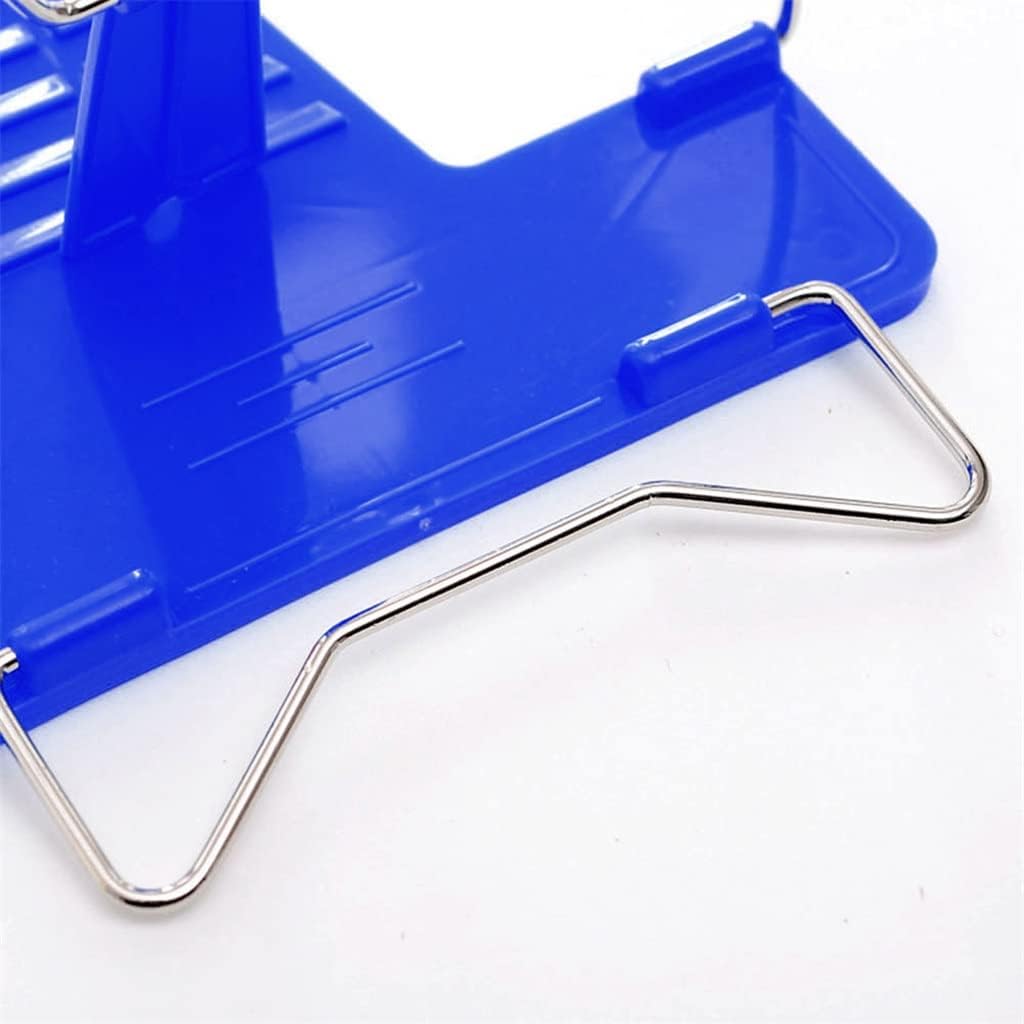Portable Office Desktop Fold Book Stand Reading Frame Music Sheets Library Adjustable Holder(Blue)