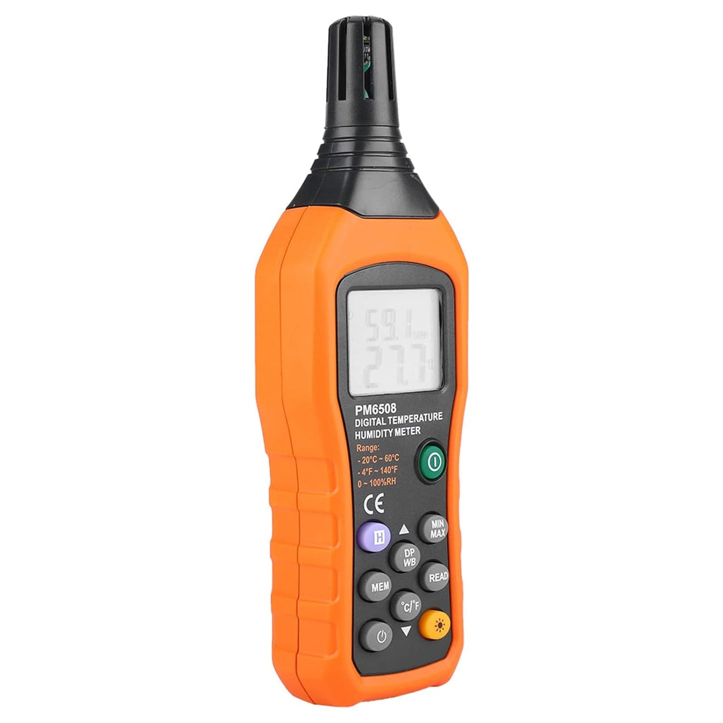 PM6508 High Precision Handheld LCD Digital Temperature Humidity Meter Thermometer Hygrometer for Home and Industrial Using 7.12.41.1in