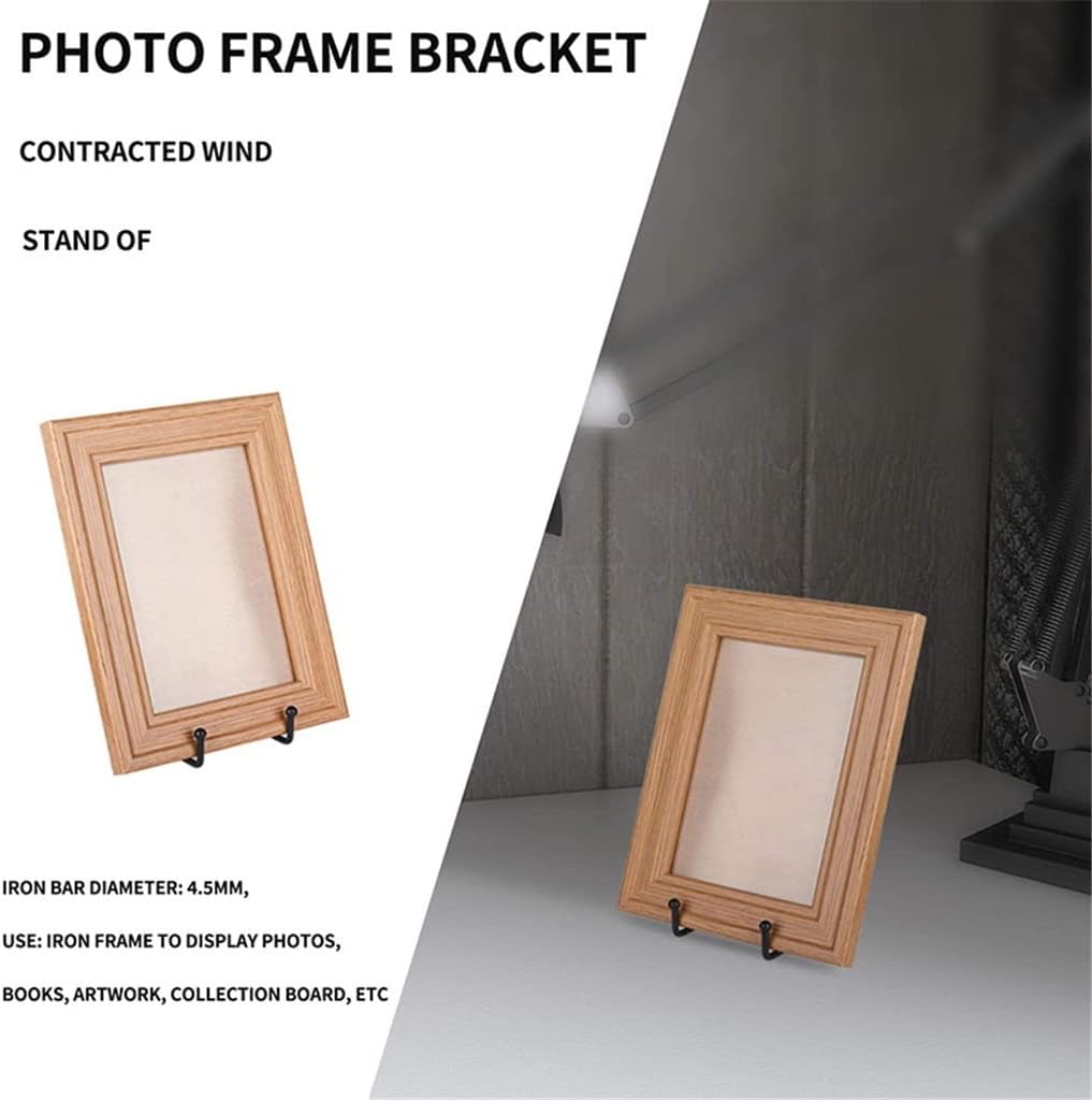 3pc Black Metal Display Stands for Plate Stand Plate Holder Display Stands for Picture, Decorative Plate, Book,Photo Easel