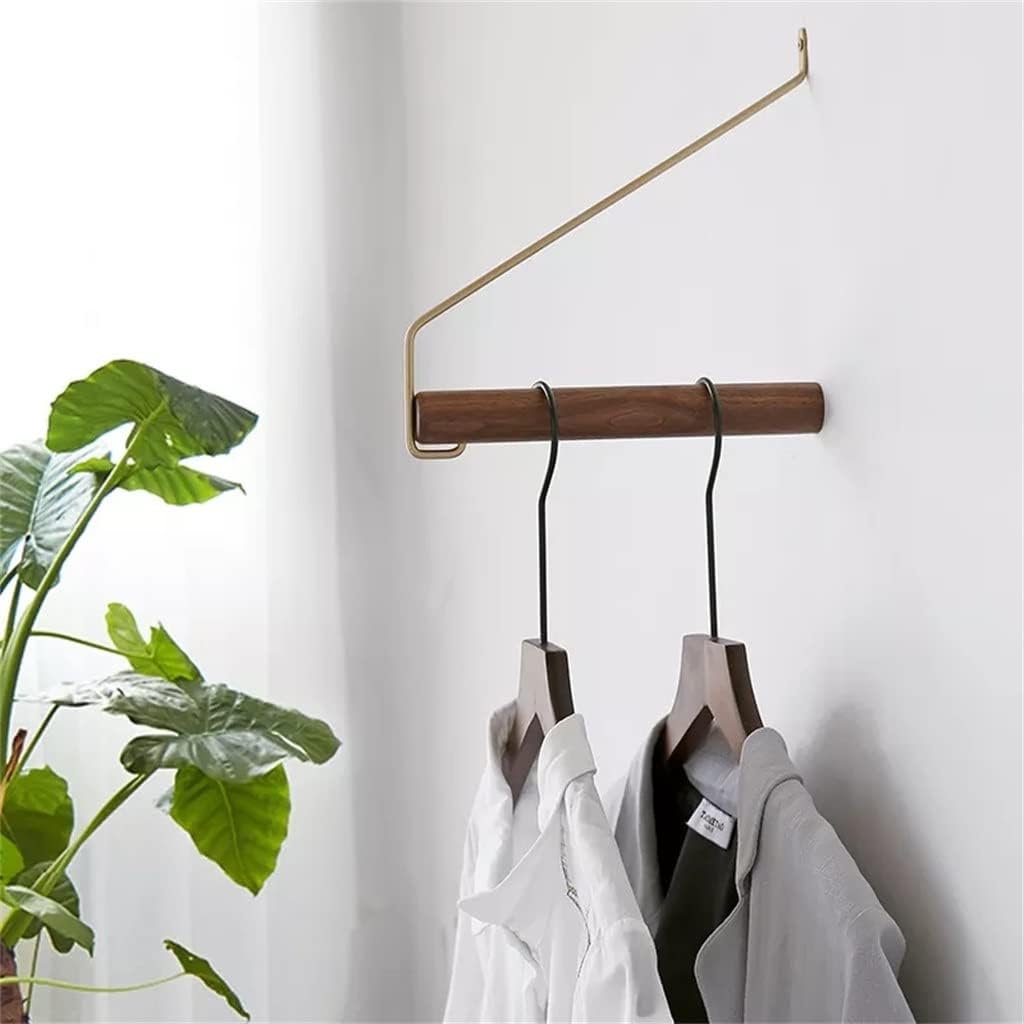 Wall Hanging Coat Rack Solid Wood Hayfork Hangers Bedroom Entrance Clothes Hooks Home Furniture(D)