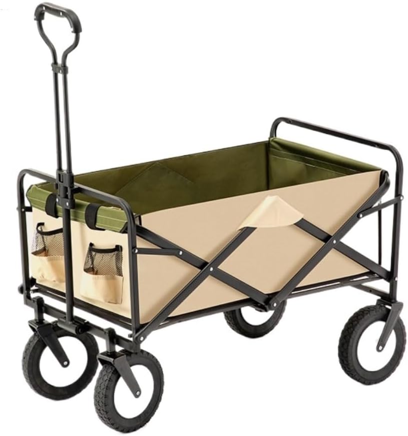 Portable Camping Cart,Outdoor Beach Trolley Cart Portable Hand Trolley for Moving Camping Tools Stackable and Easy to Transport