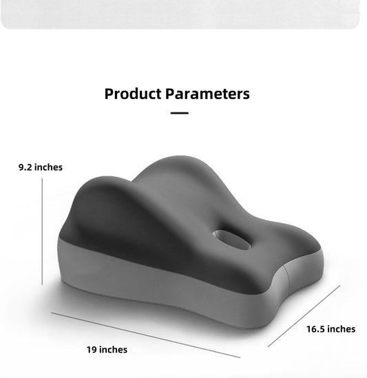 Memory Foam Lumbar Support Pillow for Office Chair, Bed, Body Support, Helps Relieve Back Pain, Ergonomic Comfort for Acid Reflux Relief, Sleeping and Reading (Double Gray)