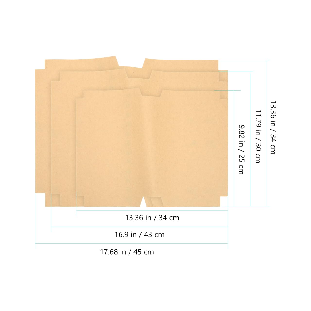 SHOWERORO Kraft Self-Adhesive Book Cover Kit 30 Sheets Book Jackets for Textbooks Notebooks Magazines Protective Cover Wrapping for School Office Use
