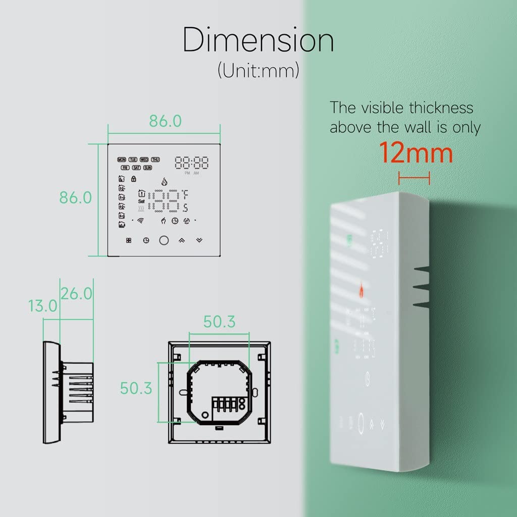 Tuya Smart Thermostat Gas Boiler Warm Floor Heating Home Temperature Controller Work