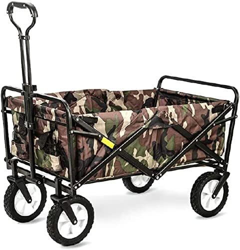 Garden Cart Troey Foldable Pu Wagon Hand Folding Troey Hand Cart for Outdoor Camping BBQ Gardening ping Beach (Color : D) (A)