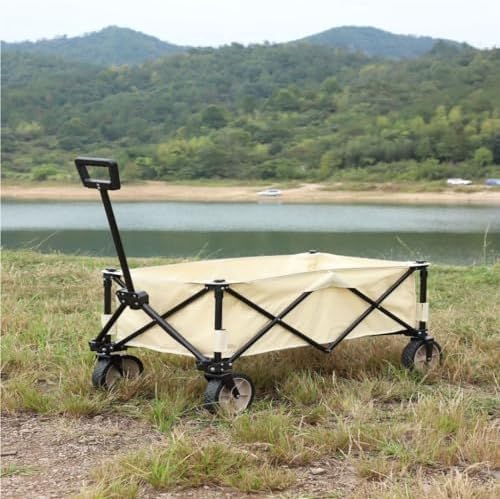 Portable Camping Cart,Outdoor Beach Trolley Cart with Folding Design for Camping Portable and Multifunctional Stall Trolley for Camping Gear Beach Accessories and Outdoor Supplie
