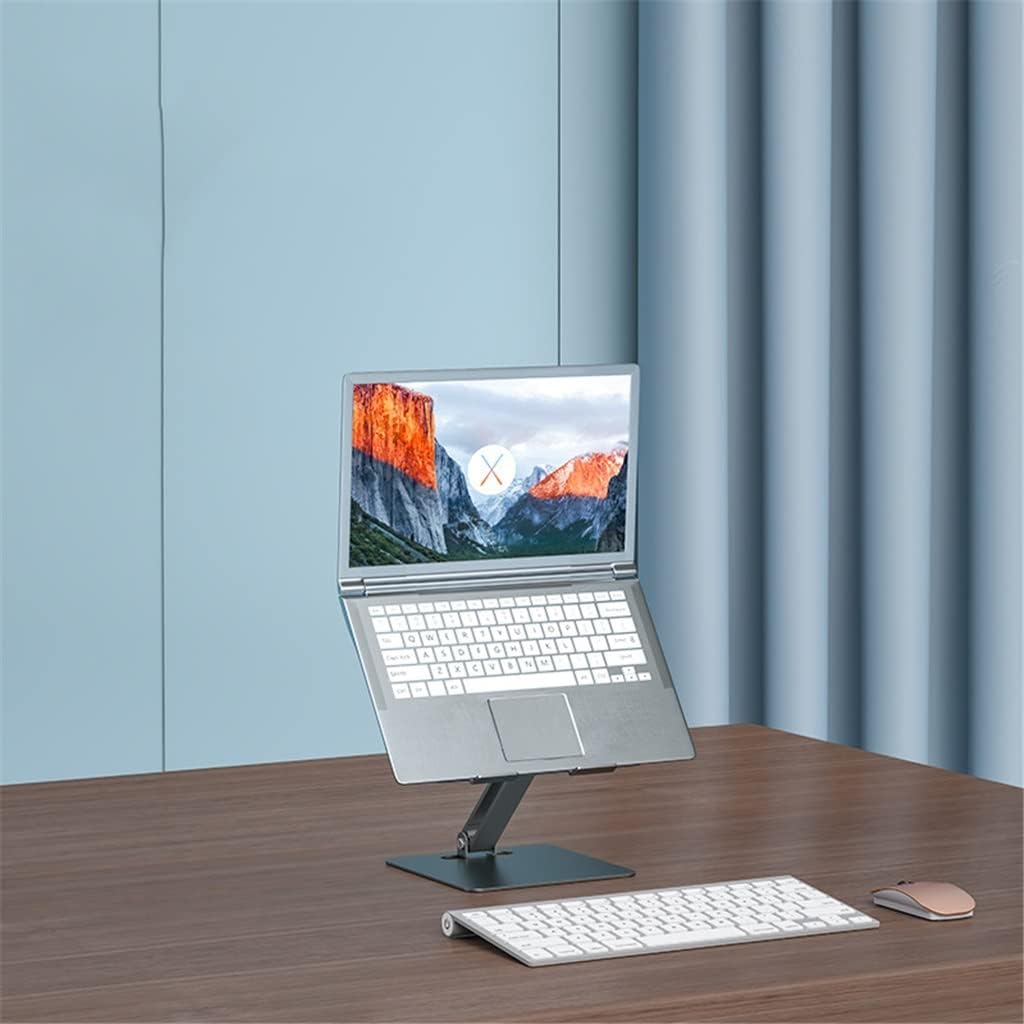 Laptop Stand Computer Aluminum Alloy Folding Portable Heightening Heat Dissipation(Gray)