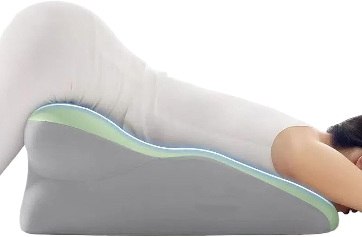Ergonomic Pillow Wedge, Sleeping Wedge Pillow, Memory Foam Back Cushion, Support Accessory with Washable Cover, Adult with Side Sleeper Design Home Tool for Lying Sitting Reading