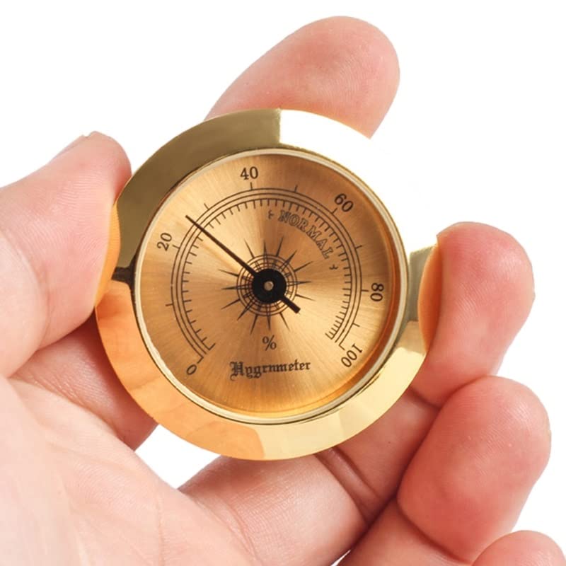 Mini Household Guitar Case Cigar Hygrometer High Precision Meter Tobacco Humidor