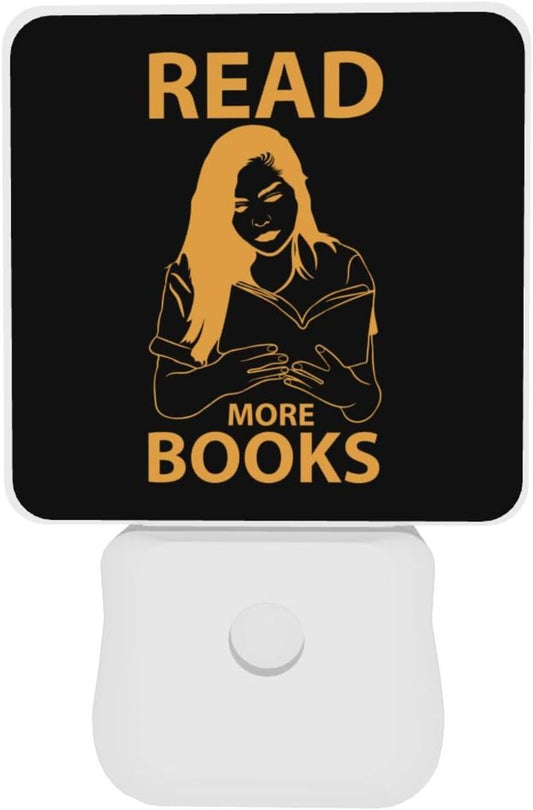 Night Light Read More Books Night Lights Plug Into Wall Smart Automatic Dusk to Dawn Sensor Led Night Light for Living Room Bedroom Hallway Stairways 2 Pack