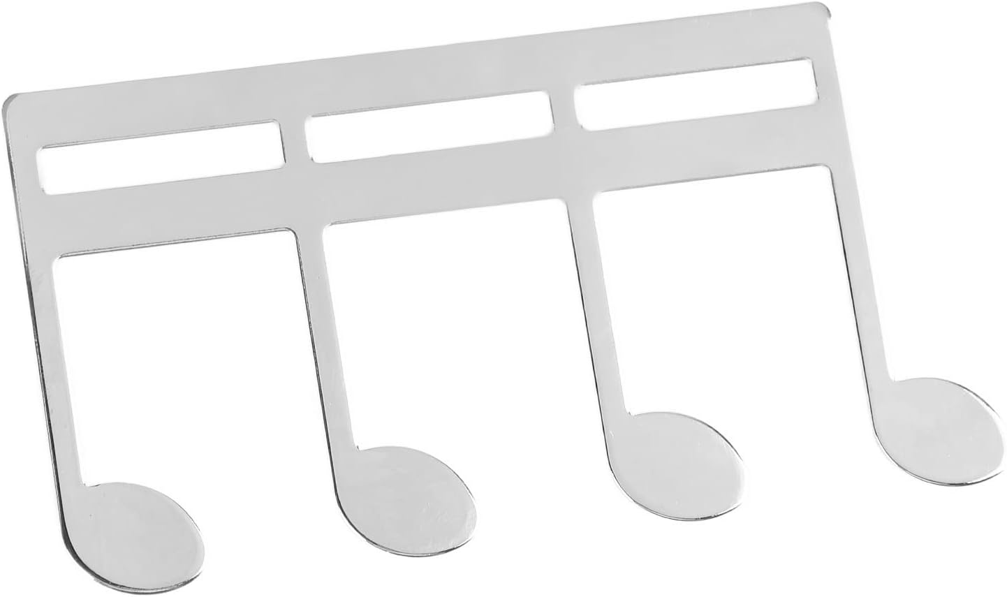 Sheet Music Clip Metal Note Pattern Delicate Music Book Clip Page Holder for Piano Guitar Music Lovers Metal Structure Lightweight Compact Design (Silver)