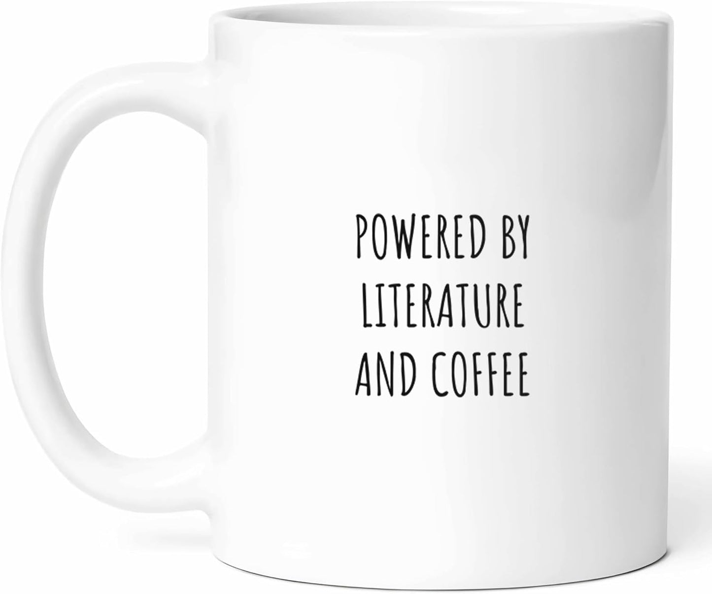 Literature And Coffee Mug - Book Lover Cup - Writer Funny Gift From Friends - Reading Enthusiast Tea Mugs - Cups - 11 Oz Ceramic Gifts For Students, Birthday, Him, Her, Christmas, Night, Author