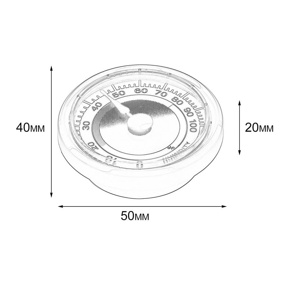 Portable Accurate Analog Hygrometer Humidity Meter Mini Power-Free for Indoor Outdoor Household