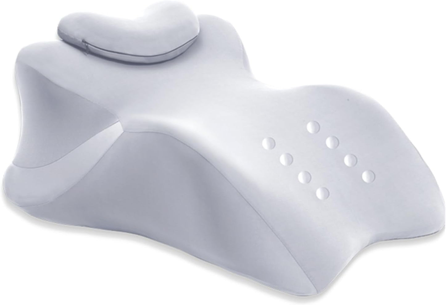 Memory Foam Ergonomic Wedge Pillow - 27° Lift Support Cushion for Sleeping, Reading & Prone Positions Multi-Functional Rest Pillow for Neck, Waist & Back Pain Relief with Washable Cover- Light Grey