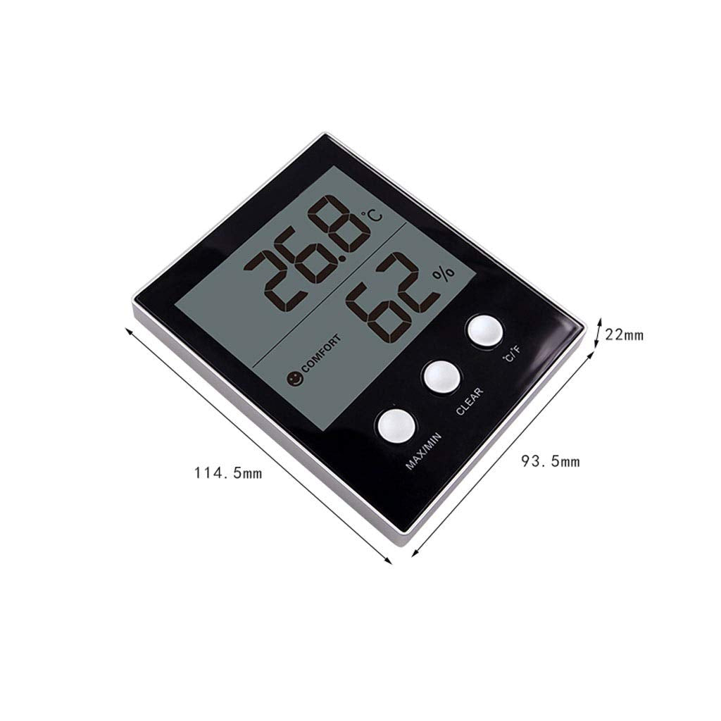 Digital Hygrometer Thermometer, Temperature Humidity Gauge Meter, with LCD Screen, ℃ and ℉ Switch for Home, Office, Greenhouse, Warehouse