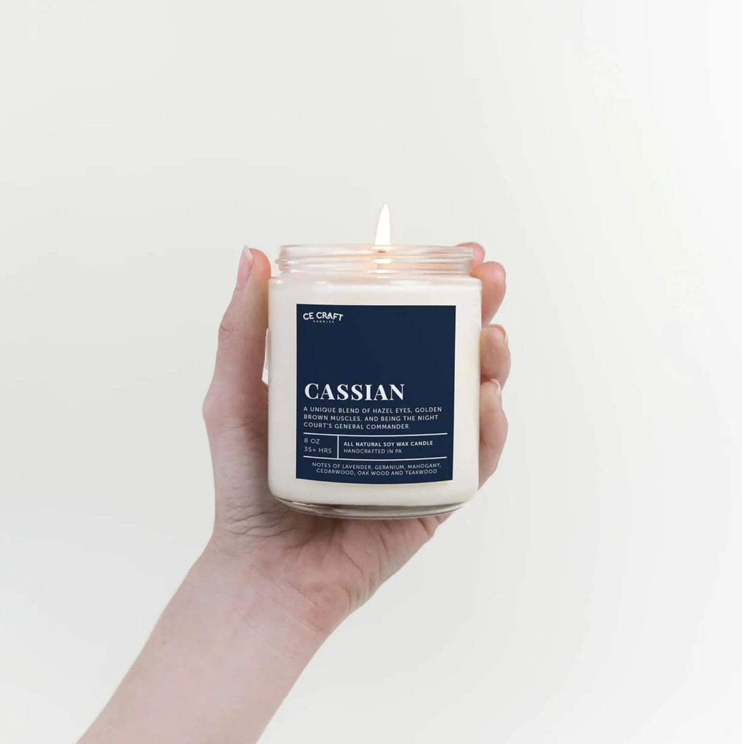 CE Craft Book Themed Scented Candle - Gift for Her, Library Book Lovers' Reading Candle, Bookish Scents for Bibliophiles (Cassian)