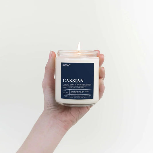 CE Craft Book Themed Scented Candle - Gift for Her, Library Book Lovers' Reading Candle, Bookish Scents for Bibliophiles (Cassian)