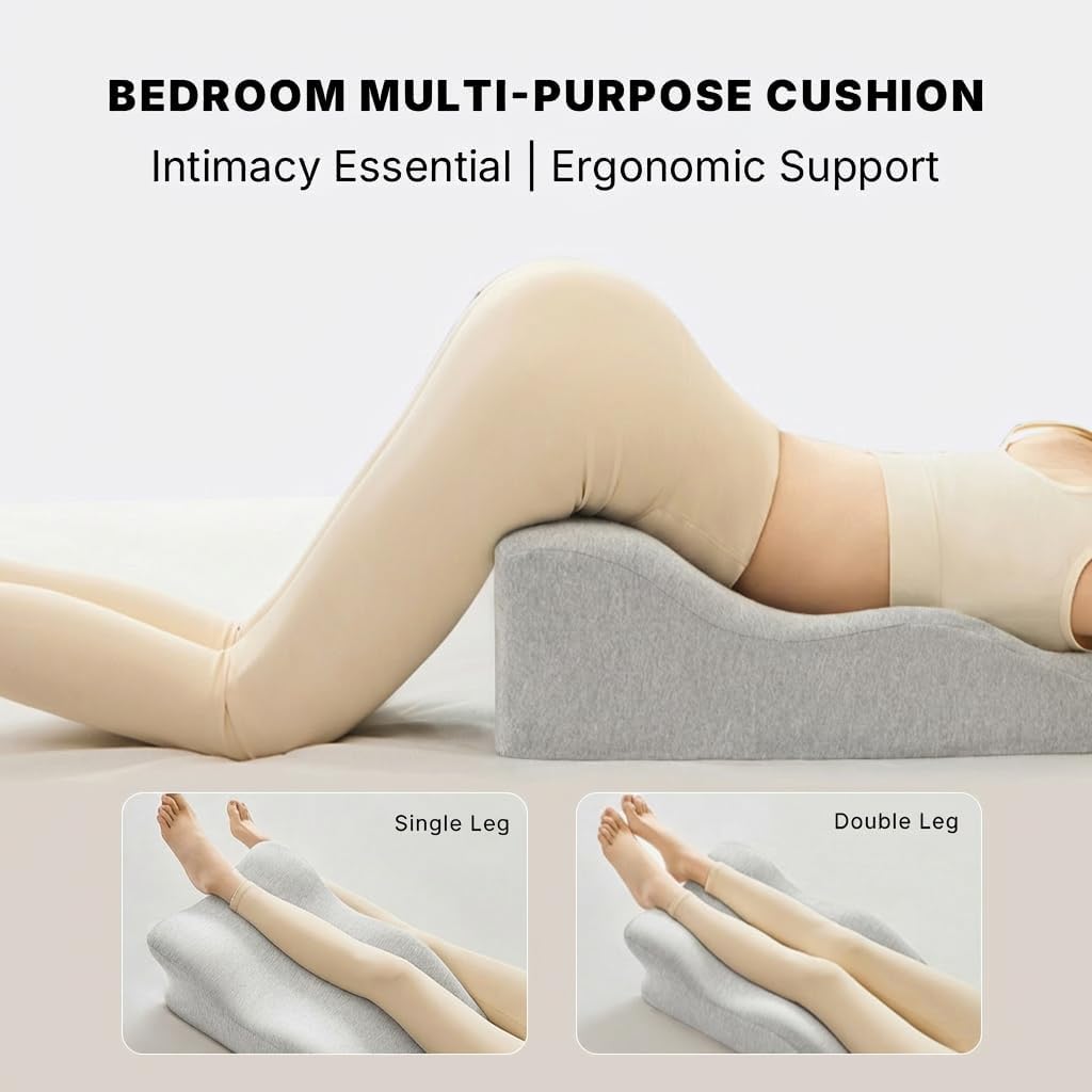 Butt Cushion for Couples Intimacy - Sex Positioning Pillow for Massage, Lying, Reading, Couples Pillow for Bed Sofa, Neck and Shoulder Pain Relief, with Removable Cover