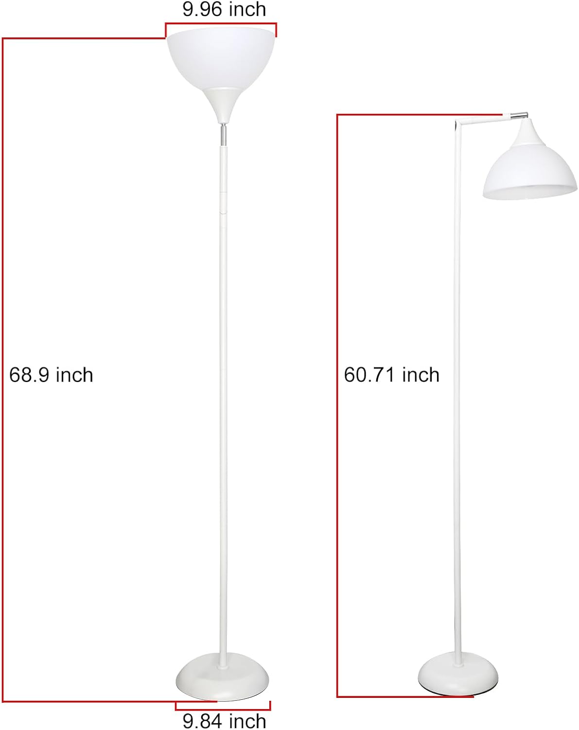 Flexible 90-Degree Foldable Floor Lamp - Remote Control, Stepless Color Temp & Brightness, Space-Saving Adjustable Standing Light for Bedroom, Office, Living Room & Study White