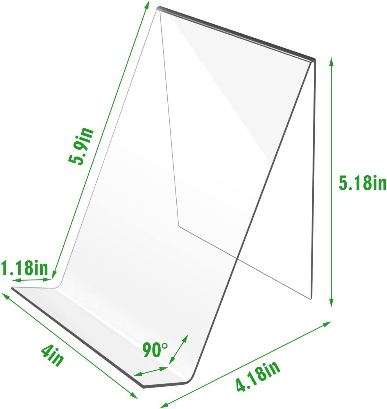 trophable 12PACK Acrylic Book Stand, 4x5 Inch Clear Book Display Easel Clear Acrylic Holder for Displaying Picture，Notebooks,Music Sheets Artworks,CDs