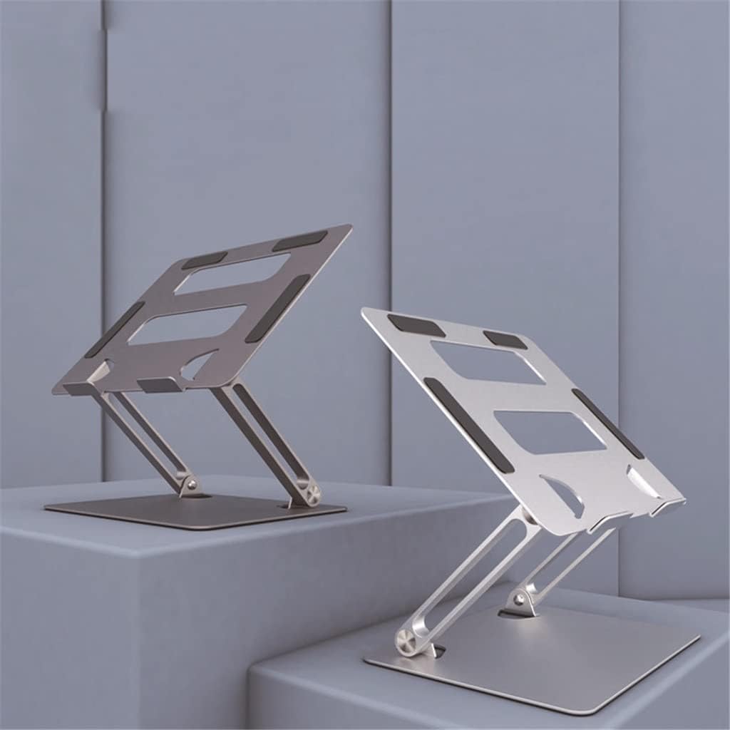 Laptop Stand Foldable Metal Aluminum Alloy Tablet Portable Desktop Office Bracket(White-Fruit peach5)