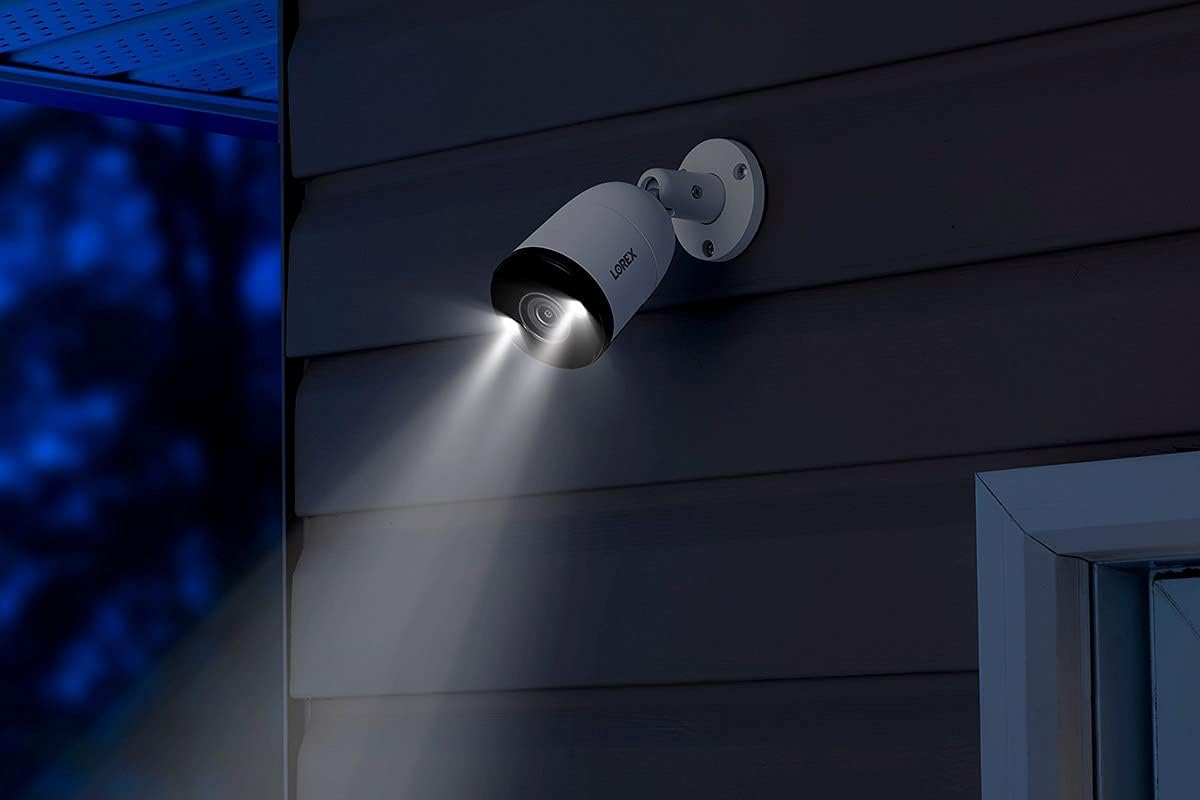 Lorex Outdoor 4K IP Add-On Metal Bullet Security Camera | NVR Add-On | Smart Motion Detection | 2-Way Talk | Color Night Vision | IP67 Waterproof | Requires Recorder