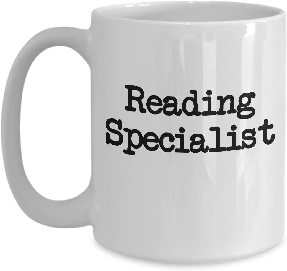 Reading Specialist Mug White Coffee Cup Funny Gift for Book Lover Gift for Librarian Love to Read