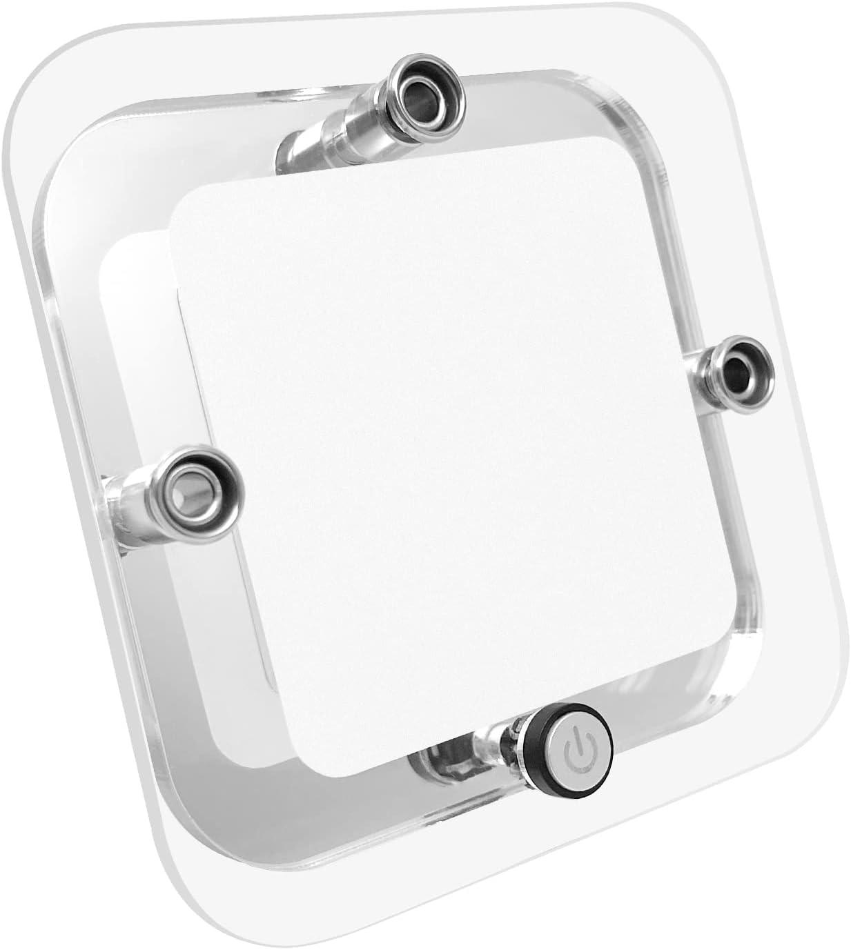 Dream lighting RV Interior Light - 3.5 inch LED Square Ceiling Light Fixture with Switch - 12V Under Cabinet Light with Crystal Lens - 6000K White Lighting - 2W 130Lumens - Surface Mount (1 Light)