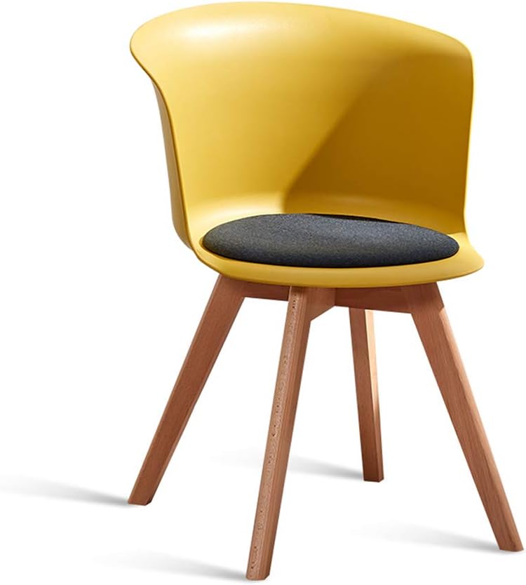 RXBFD Comfortable Chair Modern Dining Chair with Solid Wood Legs and Cushion,Ergonomically Designed Comfort Curve,for Living Room/Cafe/Lounge/Study Room/Dining Room/Pub Leisure Chair