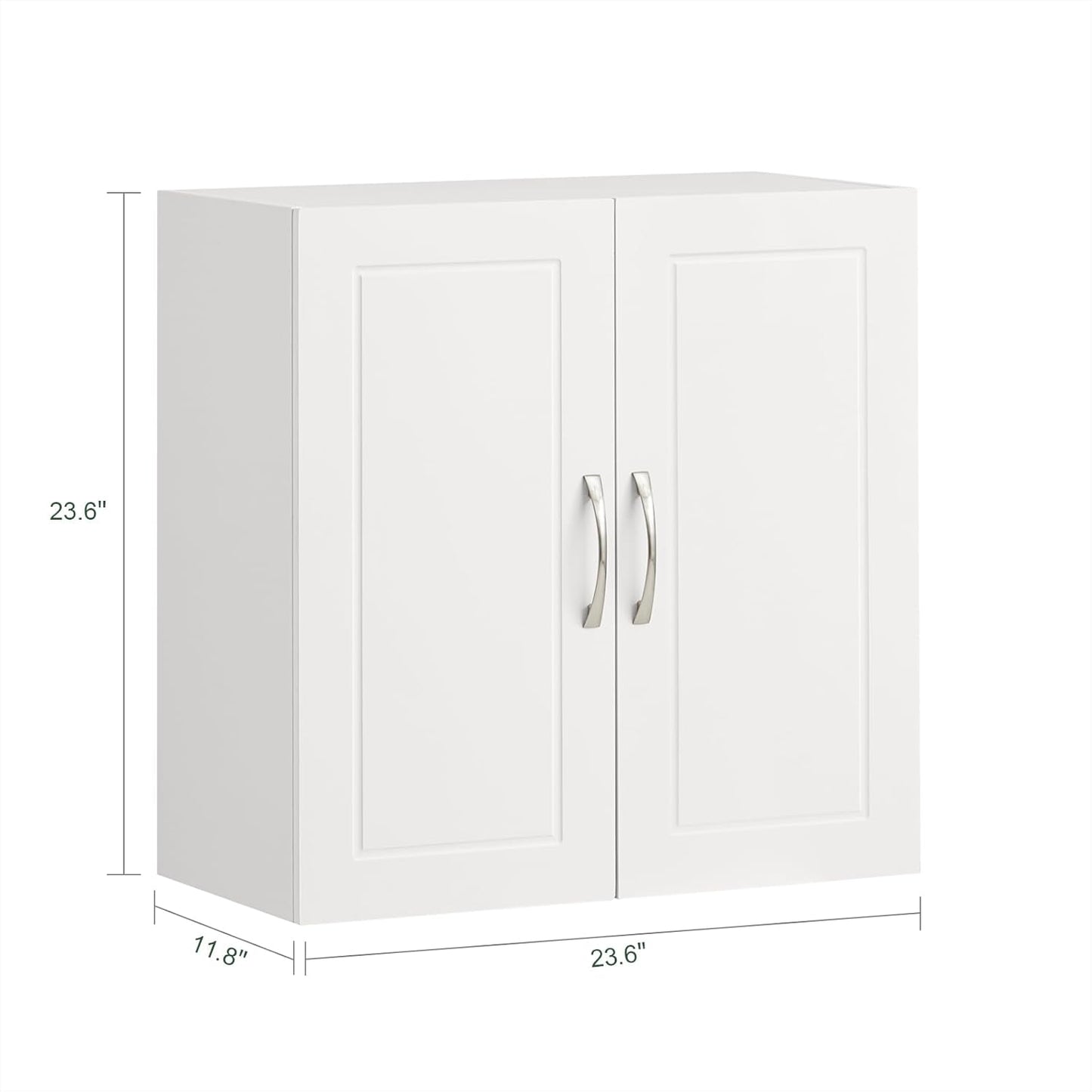 Haotian Wall Cabinet Laundry Room, Medicine Cabinet for Bathroom Kitchen Garage, Wall Storage Cabinet with Adjustable Shelf, White FRG231-W