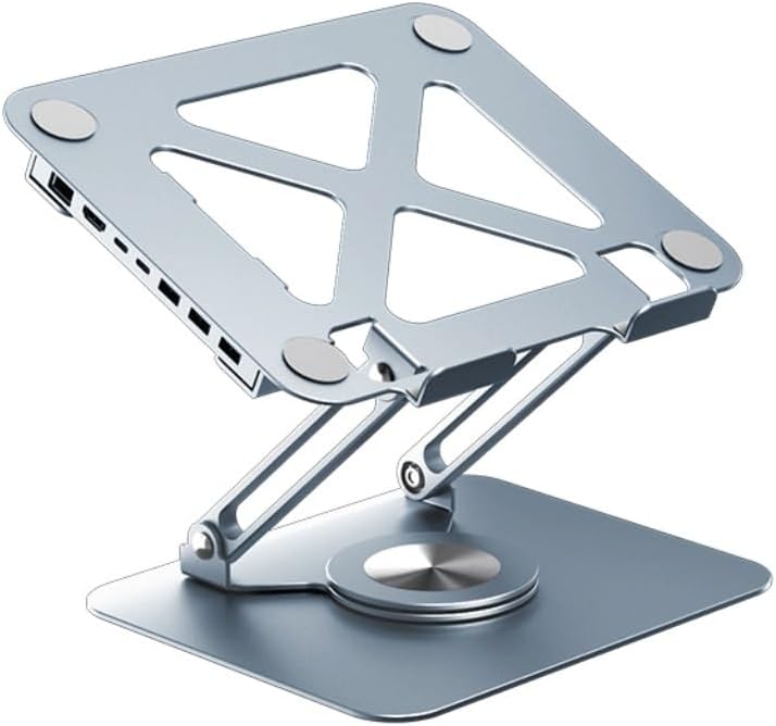 Laptop Stand with Expansion Dock Desktop Folding and Lifting Heat Dissipation Bracket 360 ° Rotating