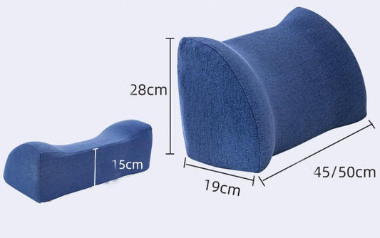 Sofa Lumbar Support Pillow Sponge Couch Waist Cushion Reading Pillow Cartoon Backrest Pillow Ergonomic Lumbar Pillow (Happy Cat, 50×19×28cm/19.7"×7.48"×11.02")