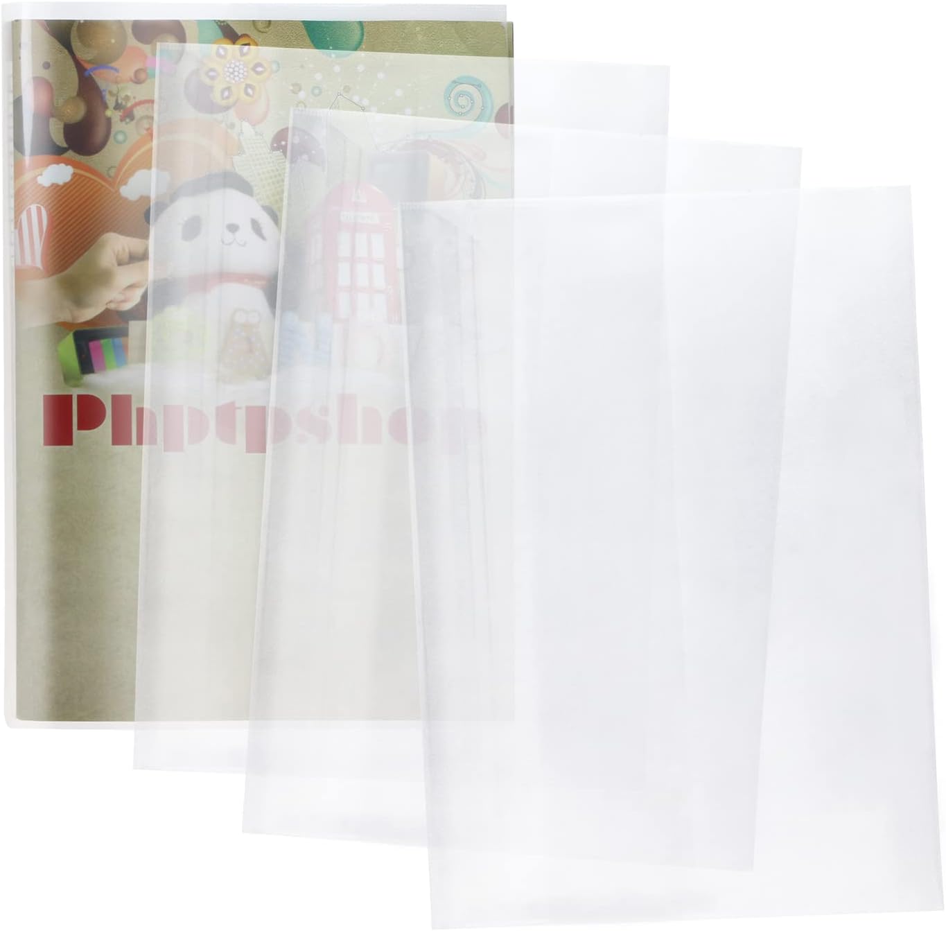 ONLYKXY 10pcs Clear Exercise Book Covers for Home Office Books Waterproof Plastic Sleeves (16K)