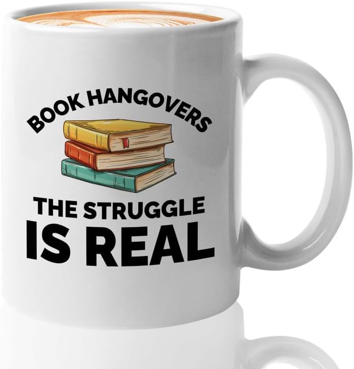 Book Lover Coffee Mug 11oz White - The struggle is real - Gift For Poets Bookish People Bibliophile Librarian Book Club Reader