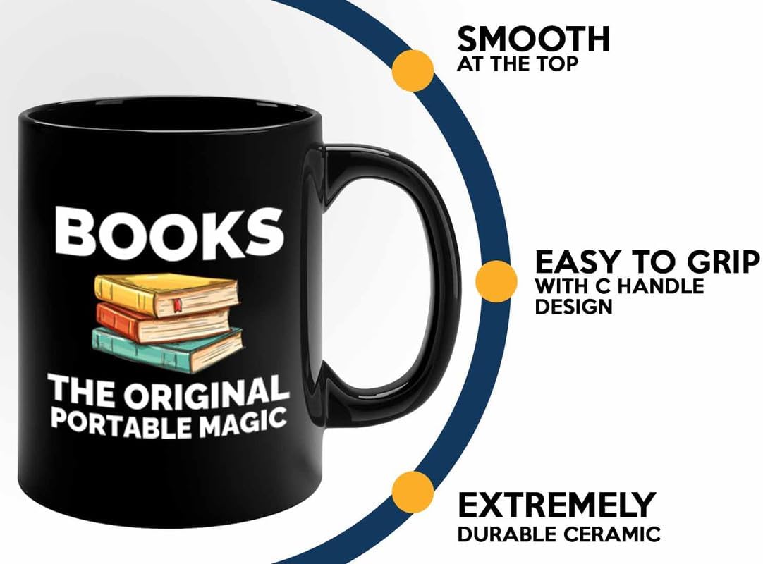 Book Lover Coffee Mug 11oz Black - The original - Gift For Poets Bookish People Bibliophile Librarian Book Club Reader