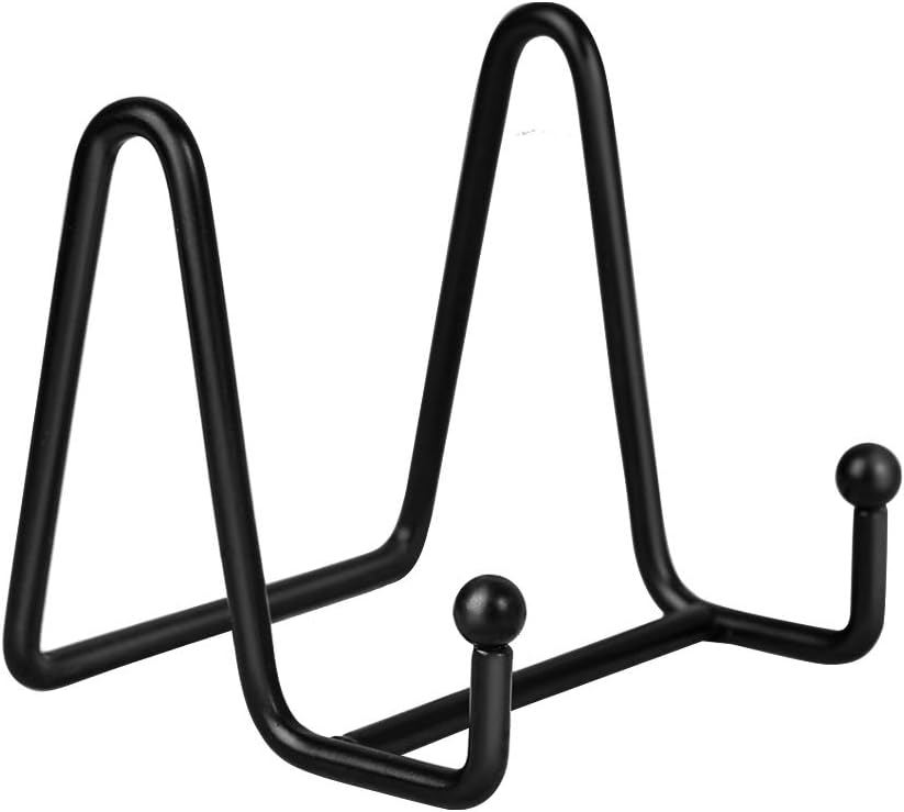 Artliving Plate Stands for Display - Iron Easel Stand Plate Holder Display Stand Picture Frame Stand for Pictures | Photo|Decorative Plate |Dish | Tabletop Art - 3 inch-Black