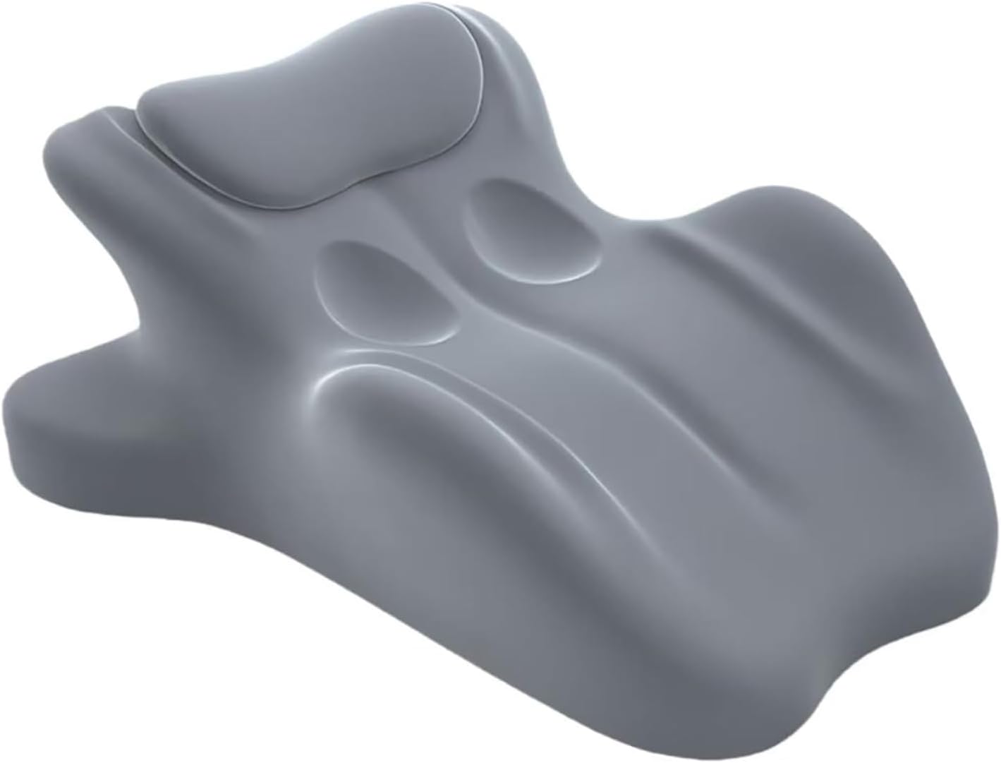 Contoured Support Ergonomic, Memory Foam Wedge Pillow, 27° Angled Support for Waist and Neck, Multi-Position Support Pillow (Grey)