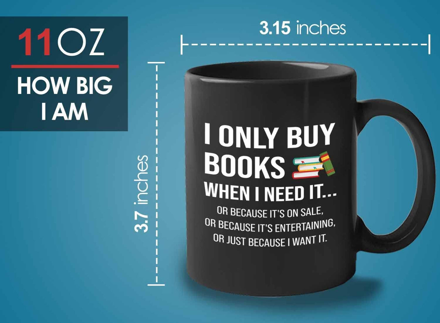 Bubble Hugs Book lovers Coffee Mug 11oz Black - Only Buy Books - Author Writer Library Library Editor Introvert Book Lovers Cat Lover Chill Relax Bookworm Reading