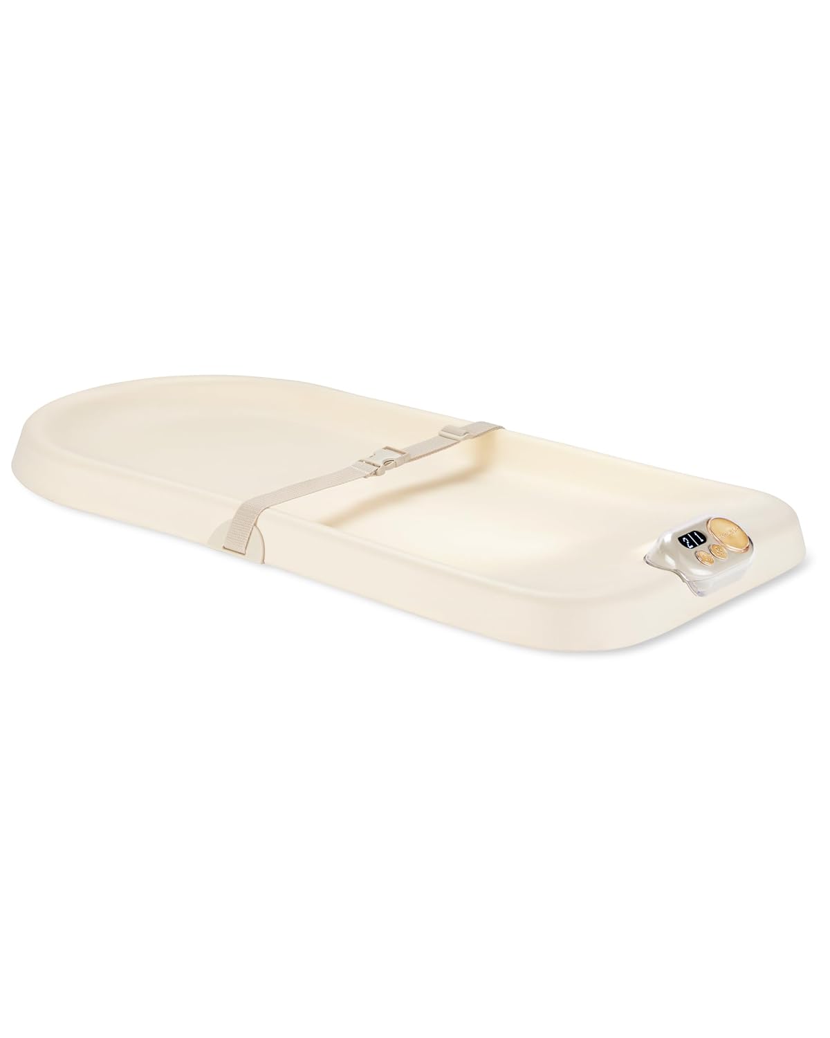 Skip Hop Baby Changing Pad Nursery Style Light-Up & Diaper Change Tracker Wipeable and Contoured with Cushioned Foam Fits Standard Changing Tables Oat