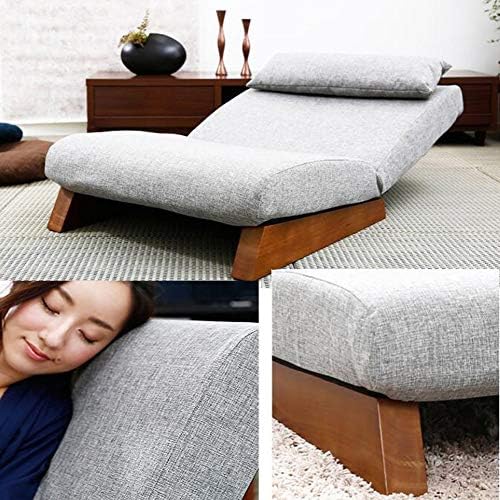 Floor Chair, Individual Folding Meditation Chair Adjustable Backrest with Removable Footstool Lazy Lounge Sofa Chair Japanese-Style for Reading Games, 3 Colour (Color : Bro