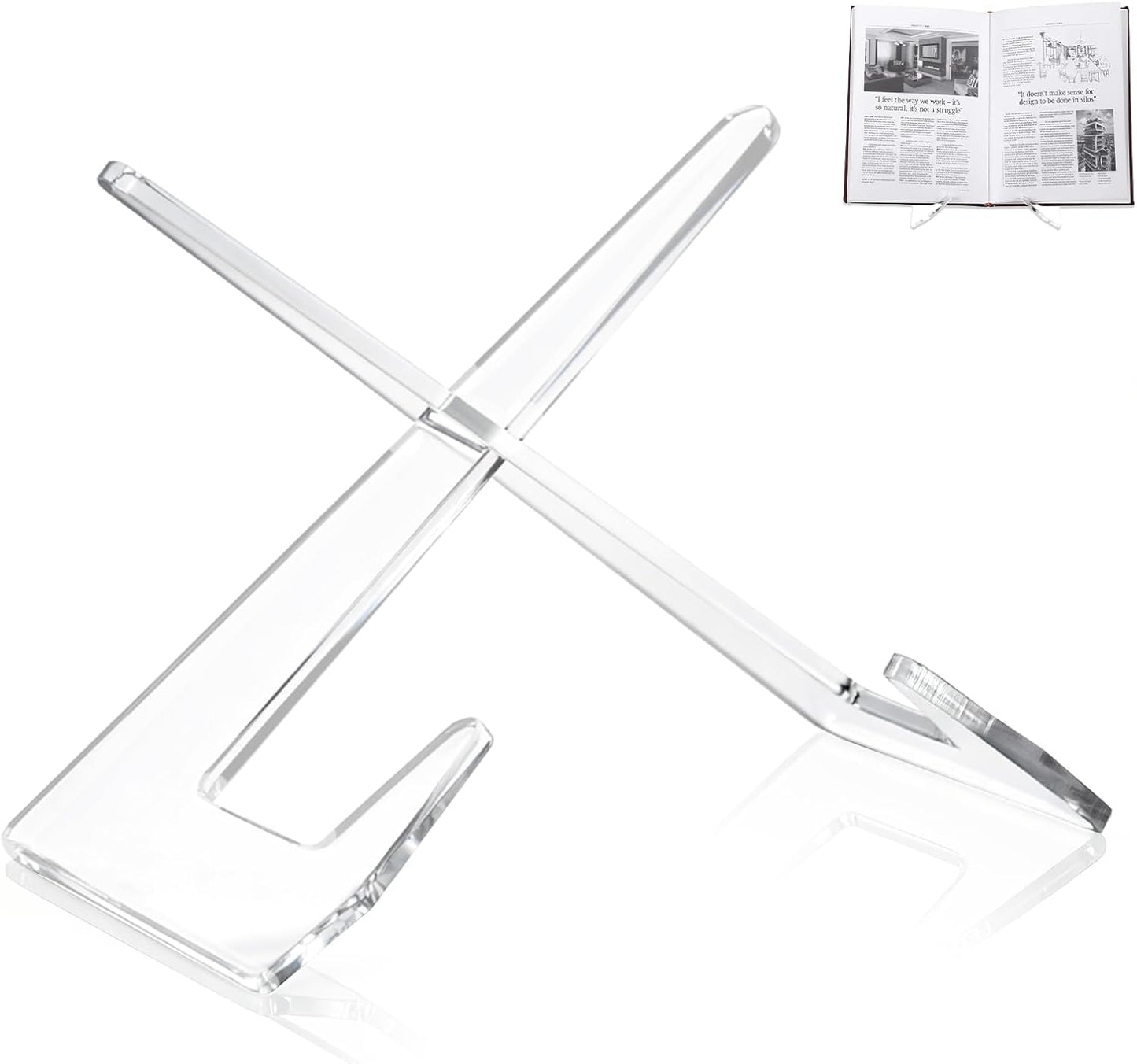 Cookbook Stand Acrylic Cookbook Stand for Kitchen Counter Recipe Book Holder Multifunctional Display Stands Detachable Cook Book Clear Holder Stands for Tabletop Kitchen Counter Decor