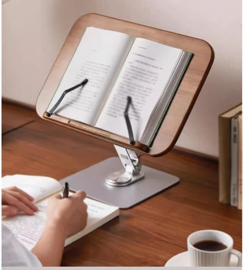 Solid Wood Rotating Reading Stand for BookshelvesFlat Adjustable Bookshelf Factory