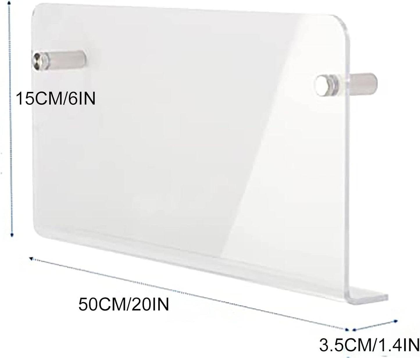 20'' Acrylic Brochure Holder Wall Mounted Floating Bookshelf Magazine Rack Adjustable Hanging Magazine Holder for Office, Waiting Room, Church, Cafe, Home Display (Color : Tran