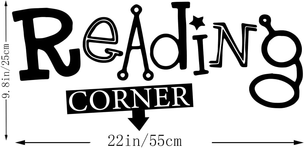 Fencosyn Reading Corner Removable Baby Classroom Decor Wall Decals Stickers