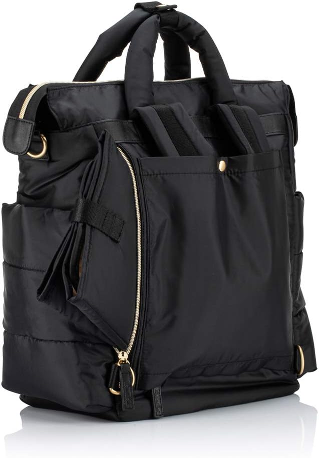 Itzy Ritzy Dream Convertible Diaper Bag Tote Backpack - Baby Diaper Bag with 14 Pockets, Changing Pad & More (Midnight Black)